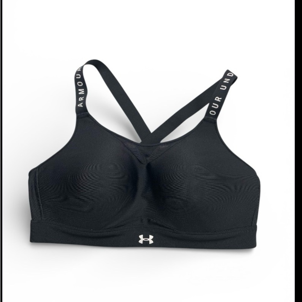 Under Armour Black Sports Bra with Logo Straps - Picture 7 of 8